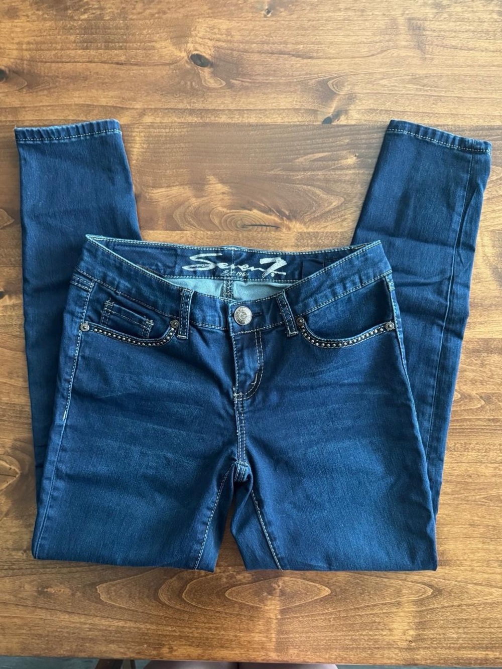 NWOT Seven7 Seven Y2K Brand Low Rise Skinny Denim Jeans Size 28